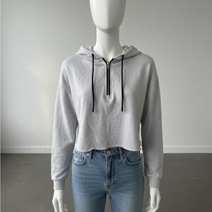 Gray Cropped Hoodie for Women